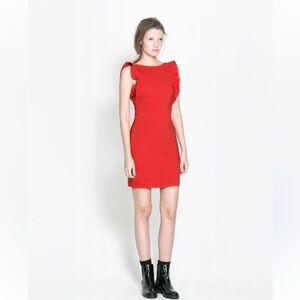 Zara Vibrant Red Backless Dress